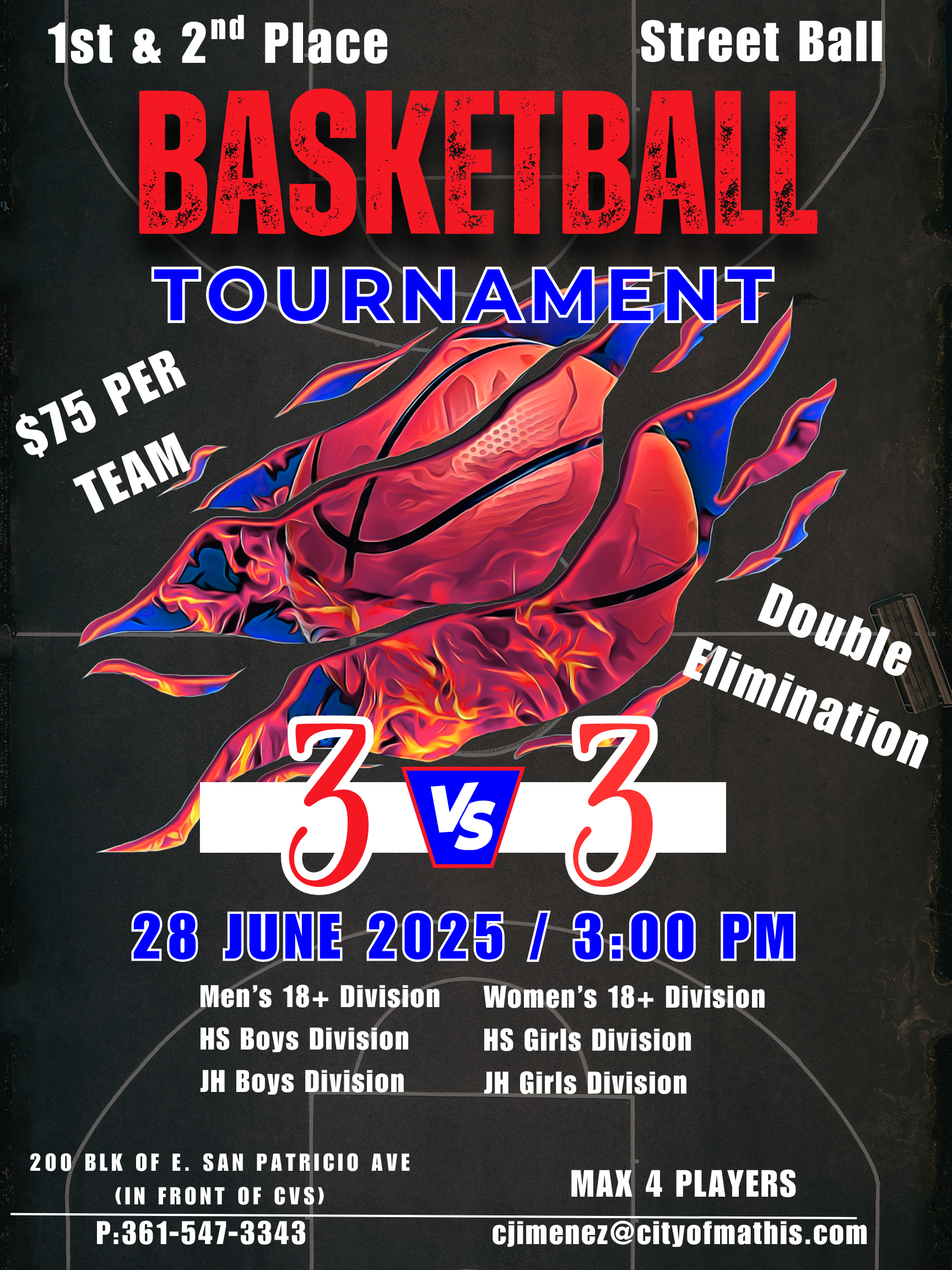 Orange and Yellow Modern Basketball Tournament Poster (4)
